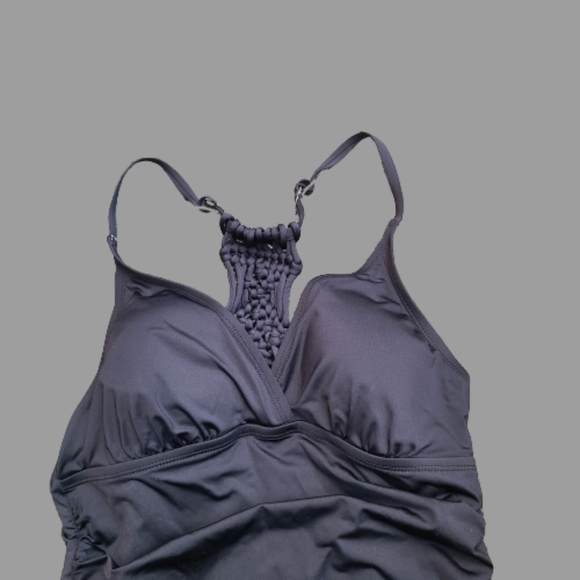 Hilor Women's Shirred Halter One Piece Swimsuit - Picture 6 of 7